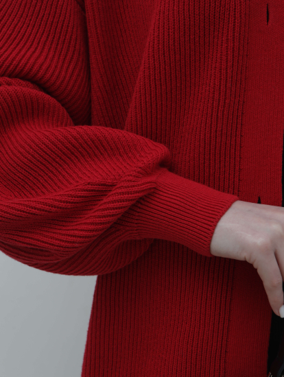 Кардиган с объемными рукавами