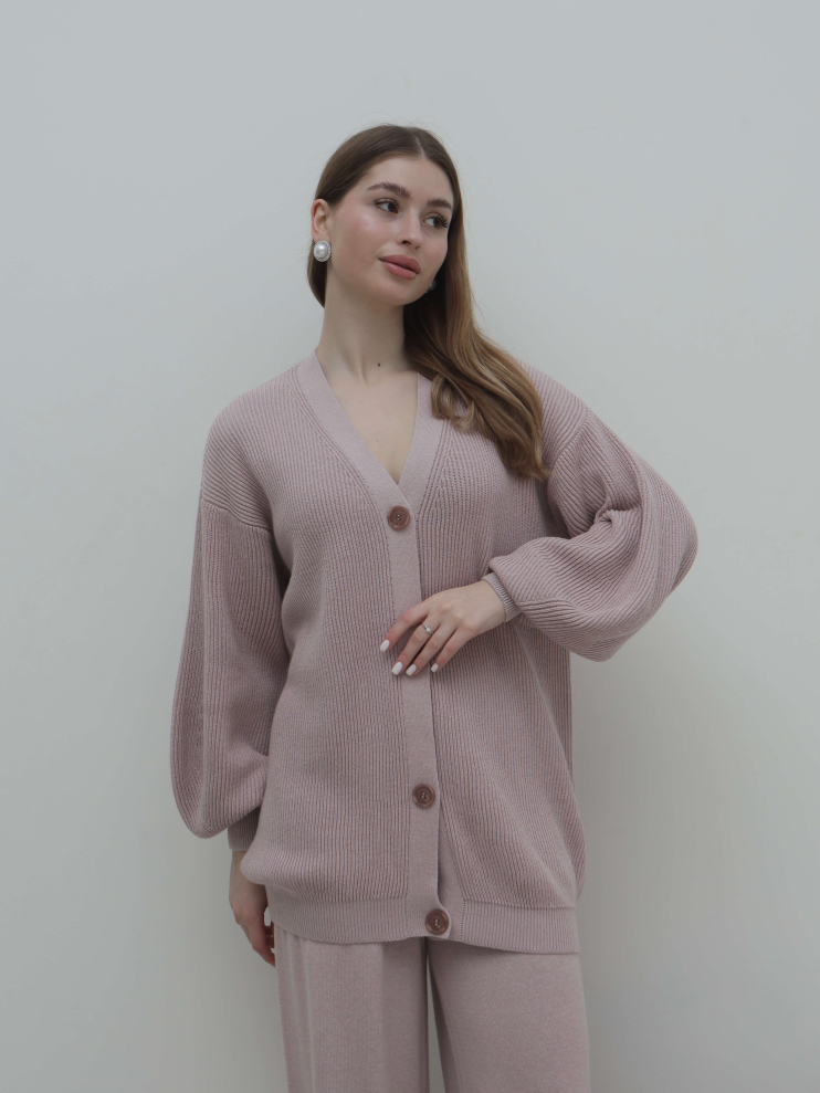 Кардиган з об'ємними рукавами