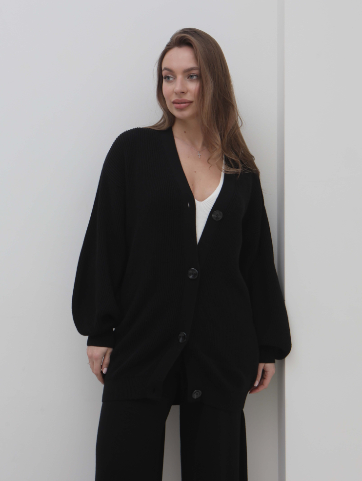 Кардиган з об'ємними рукавами