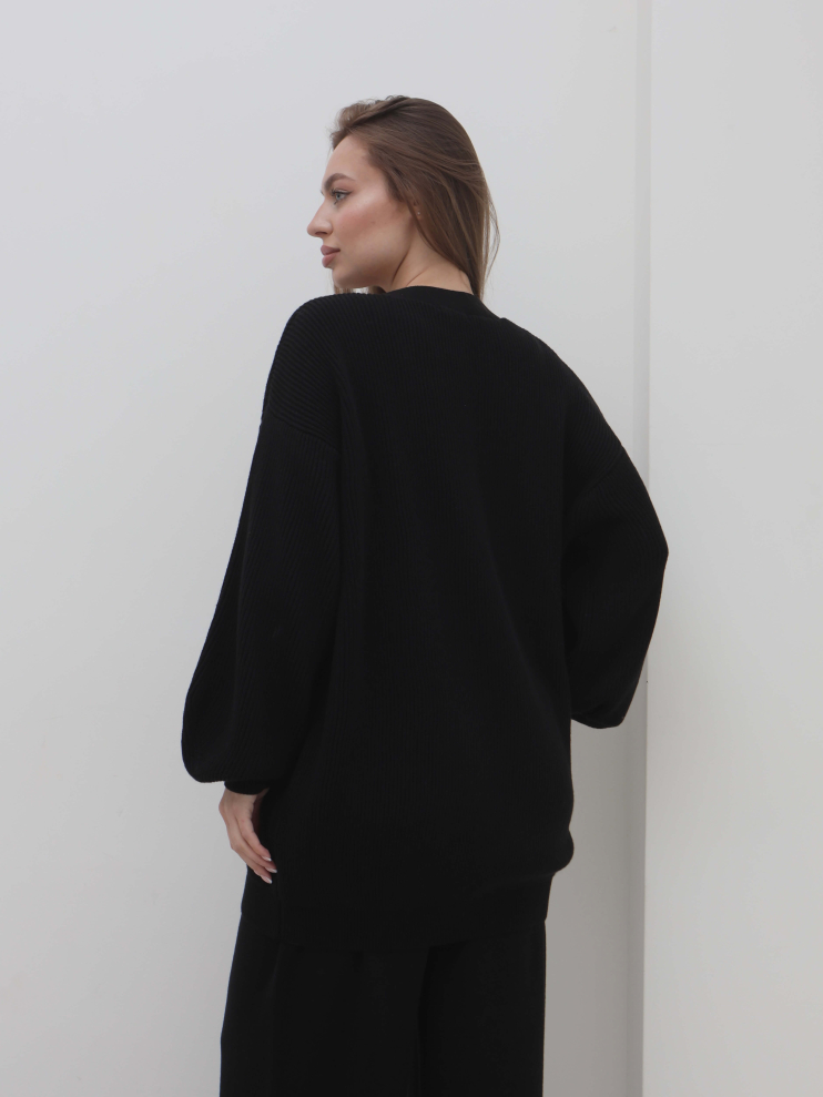 Кардиган з об'ємними рукавами